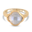 Premium Regenbogen Mondstein Ring 925 Silber vergoldet (Größe 20.00) ca. 4,58 ct image number 0