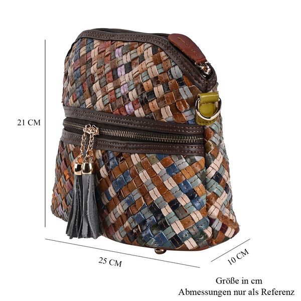 Chaos by Elsie Echtleder Crossbody Tasche, dunkel image number 7