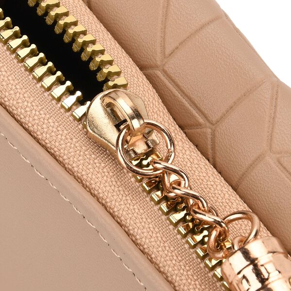 PU-Geldb&ouml;rse mit RFID-Schutz, 11x8x4cm, Beige image number 8