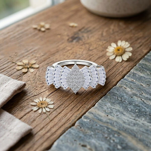 LUXURIANT DIAMOND - Lab Grown Diamant SI-GH Ring 925 Silber Rhodiniert (Gr&ouml;&szlig;e 22.00) (10-15 Werktage Lieferzeit) ca. 2,00 ct image number 2