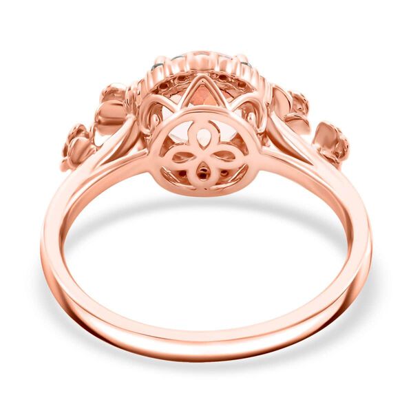LUXORO zertifiziert und gepr&uuml;ft AAA Rosa Morganit und Diamant Ring in 585 Ros&eacute;gold - 1,90 ct. image number 4