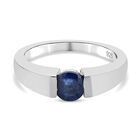 Masoala Saphir-Solitär-Ring, 925 Silber platiniert, 0,80 ct. image number 5