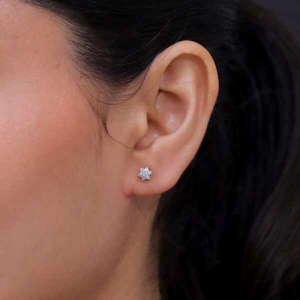 LUXURIANT DIAMOND - Lab Grown Diamant SI-GH Ohrringe 925 Silber Rhodiniert ca. 0,20 ct. image number 2