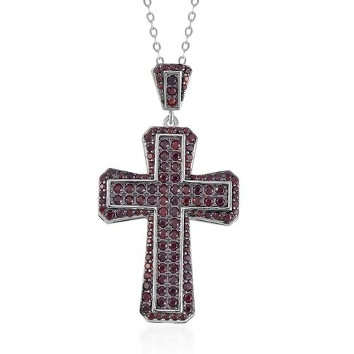 Roter Granat Schmuckset 925 Silber rhodiniert, 925 Silber Zweifarbige Beschichtung ca. 2.79 ct image number 0