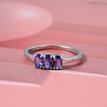 D'Joy AAA Tansanit Ring, 925 Silber rhodiniert - 0,71 ct.