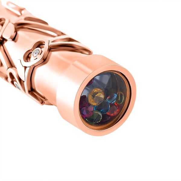 Mehrfarbige Zirkonia-Halskette in Roségoldton, 75+5 cm image number 5