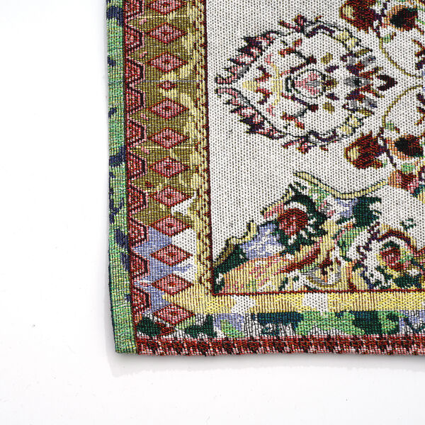5er Set: Jacquard gewebter Tischläufer und 4 Tischsets, Oriental weiss image number 6