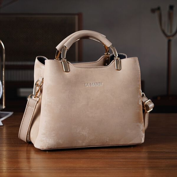 LA MAREY Crossbody Tasche mit Rei&szlig;verschlussf&auml;chern und verstellbarem Schulterriemen, 25x20x11cm, Khaki image number 2