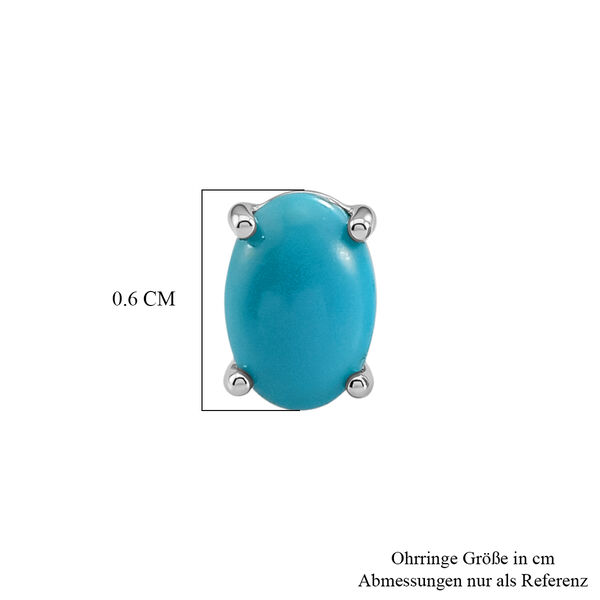D'Joy Sleeping Beauty T&uuml;rkis Ohrringe 925 Silber Platiniert ca. 1.09 ct image number 4