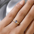 Tansanit Solitär Ring 925 Silber vergoldet  ca. 0,43 ct image number 2
