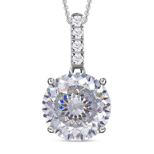Funkelnde Königin - Moissanit Anhänger mit Kette - 10,51 ct. image number 0