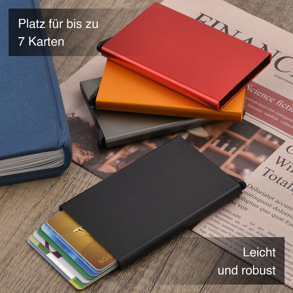 4er Set - Kartenhalter mit RFID-Schutz, warme T&ouml;ne image number 2