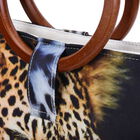 Handtasche mit Holzgriff, Leopardenmuster, Größe 32x12x29cm, Schwarz und Braun image number 4