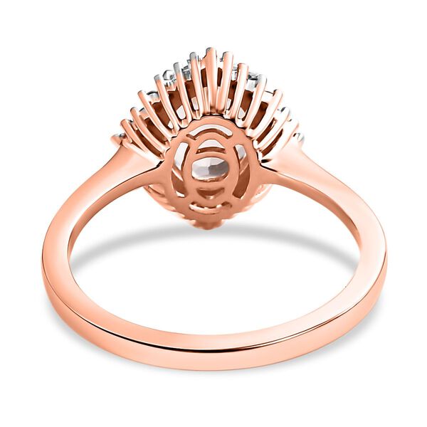 AAA rosa Morganit und Diamant Ring - 1,93 ct. image number 6