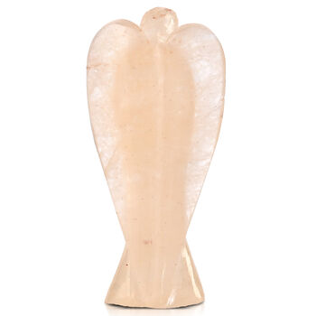 LIVMORE Handgeschnitzte Schutzengel Figur Gelber Aventurin ca. 7,62 cm