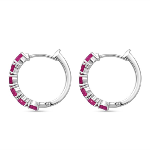 Burma-Rubin  Ohrringe 925 Silber rhodiniert ca. 2.50 ct image number 3