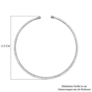 Wei&szlig;er Kristall Halskette ca. 38 cm Reines Messing