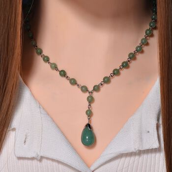 Gr&uuml;ner Aventurin Halskette ca. 45 cm ca. 85.00 ct