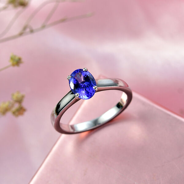 Rhapsody AAAA Tansanit Ring 950 Platin (Gr&ouml;&szlig;e 17.00) ca. 1,27 ct image number 1