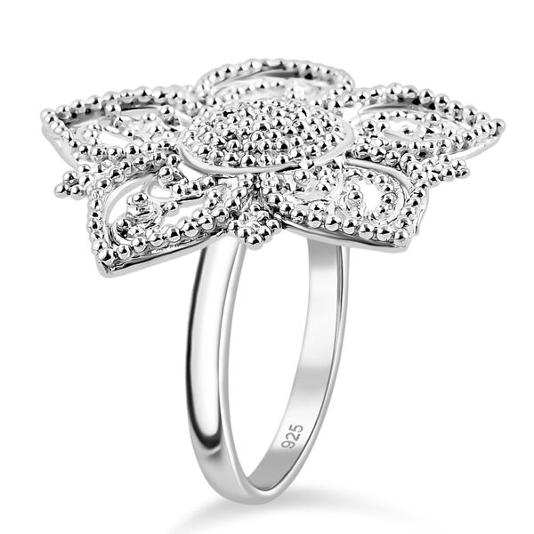 Royal Bali Kollektion - 925 Silber floraler Ring image number 3