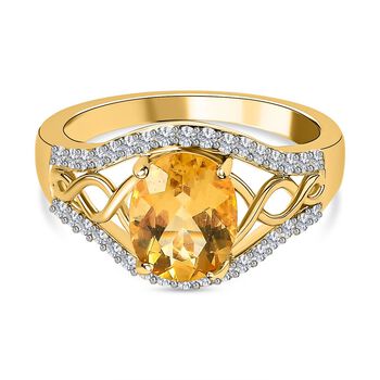 Premium brasilianischer Heliodor und Zirkon-Ring - 1,92 ct.