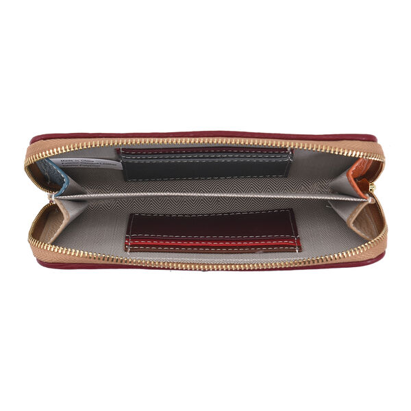 Chaos by Elsie: Patchwork Brieftasche aus 100% echtem Leder mit RFID Schutz, gestreift image number 5
