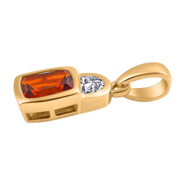 2er Set, Kirsch Citrin Ring und Anh&auml;nger, 925 Silber vergoldet ca. 2,29 ct image number 8