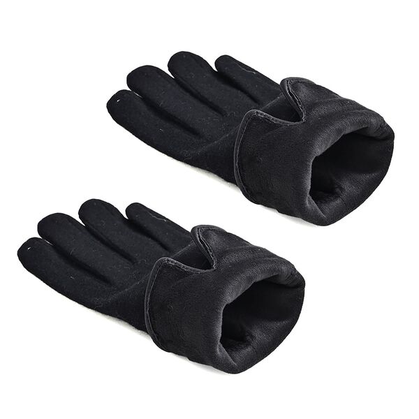 Kaschmir-Handschuhe mit Touchscreen-Funktion, Karomuster, Onesize, Schwarz image number 4