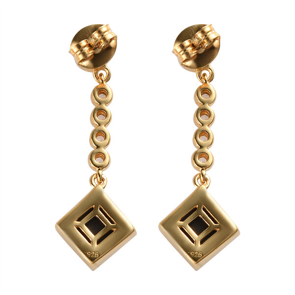 Ammolit und Nat&uuml;rlicher Chromdiopsid Ohrh&auml;nger 925 Silber vergoldet ca. 2,66 ct&nbsp; image number 4