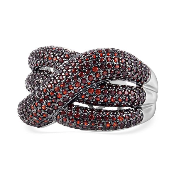 Nat&uuml;rlicher Mosambik Granat Ring, 925 Silber, (Gr&ouml;&szlig;e 16.00), bicolor, ca. 2.46 ct