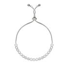 Weißes Zirkonia-Armband, ca. 15.25 cm, reines Messing ca. 3,00 ct