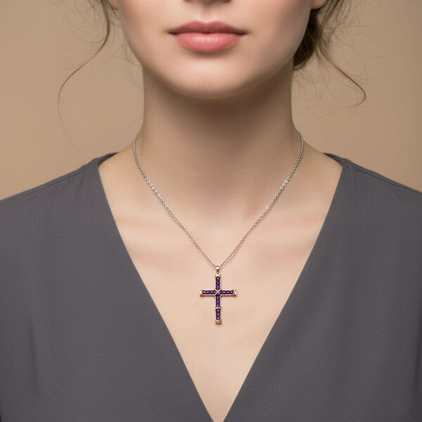 EverTrue AA afrikanischer Amethyst Anh&auml;nger mit 50cm Kette - 5,70 ct. image number 2