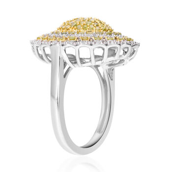 Gelber und wei&szlig;er Diamant-Ring - 1,50 ct.