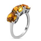 LUSTRO STELLA Österreichischer Sonnenblume Kristall Ring 925 Silber Platin-Überzug image number 3