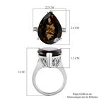 Rauchquarz Ring, 925 Silber platiniert, ca. 15,14 ct image number 6