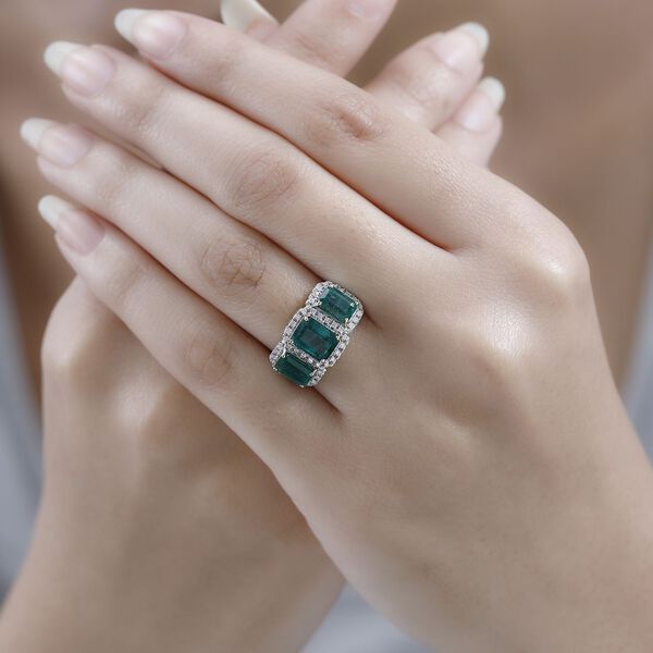 AAA Kagem sambischer Smaragd und Diamant-Ring in 585 Gelbgold - 3,99 ct. image number 10