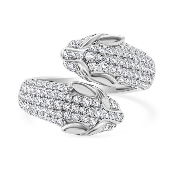 Lustro Stella Weißer Zirkonia Ring 925 Silber rhodiniert (Größe 20.00) image number 0