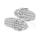 Lustro Stella Weißer Zirkonia Ring 925 Silber rhodiniert (Größe 20.00)