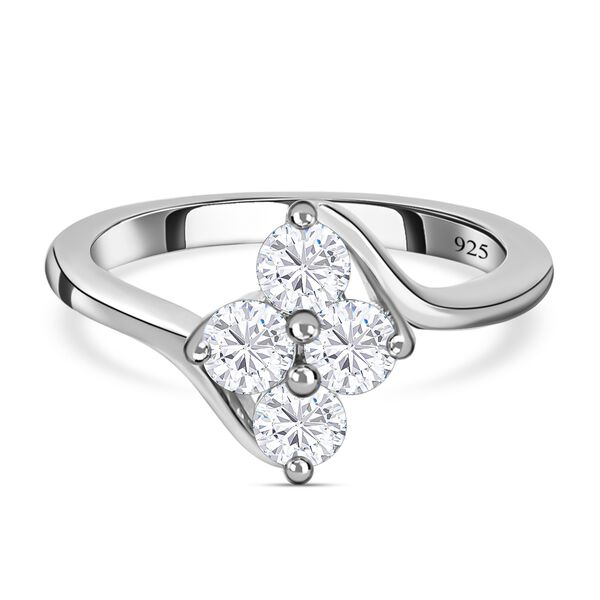 Moissanit floraler Ring,