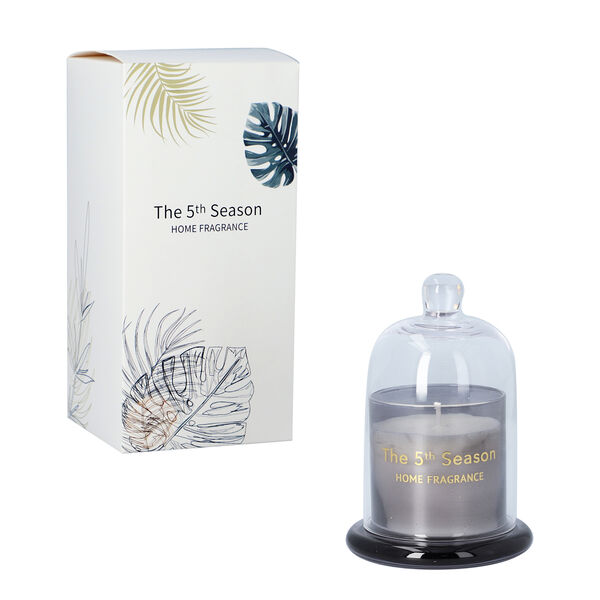 The 5th Season: Duftkerze Becher mit Glasdeckel, Grau