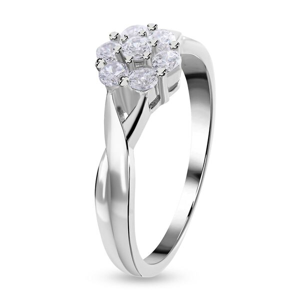 Lustro Stella - Wei&szlig;er Zirkonia Ring, 925 Silber platiniert (Gr&ouml;&szlig;e 16.00) ca. 3.65 ct image number 3