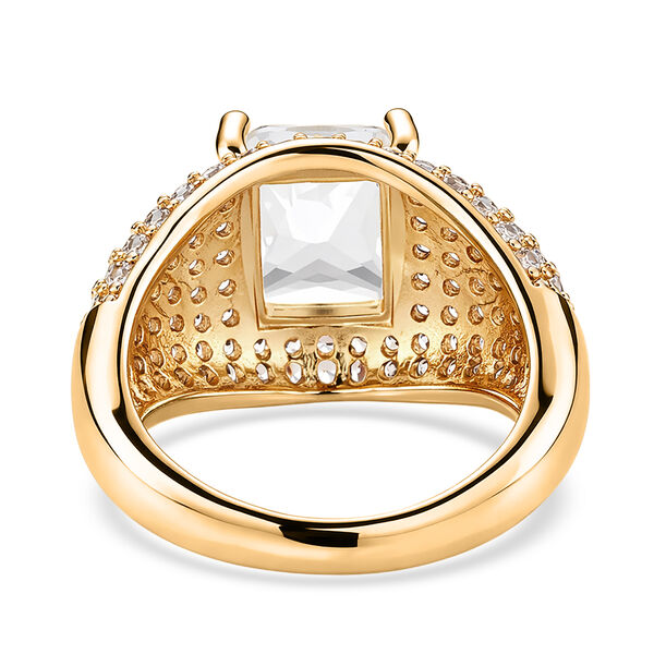 Wei&szlig;er Zirkonia Ring Nickelfreies Messing gelb vergoldet (Gr&ouml;&szlig;e 18.50) image number 4