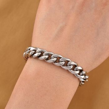 DESIGNER INSPIRIERT Panzer 316L Edelstahl Armband ca. 19 cm ca. 23,20g