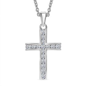 LUXURIANT DIAMOND - Lab Grown Diamant SI-GH Anhänger mit Kette, 925 Silber rhodiniert ca. 0.50 ct