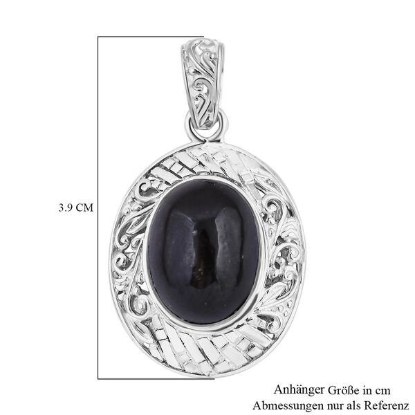 Royal Bali - Schwarz Stern Diopsid Anh&auml;nger, 925 Silber, ca. 12.43 ct image number 5