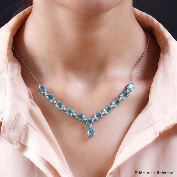 Pfau Triplett Quarz und Zirkon Halskette, 45 cm - 17,08 ct. image number 2