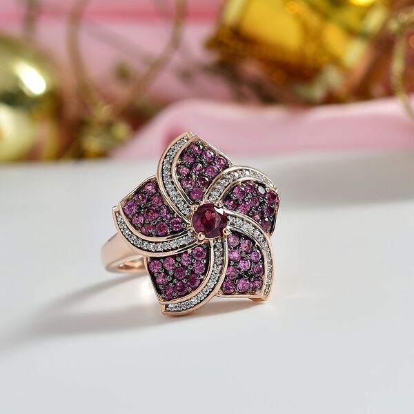 D'Joy Rhodolith Granat und Zirkon Ring - 1,75 ct. image number 2