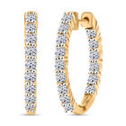 LUXURIANT DIAMOND - Lab Grown Diamant VS-EF SGL zertifiziert Ohrringe 925 Silber 750 Gelbgold Vermeil ca. 2.00 ct