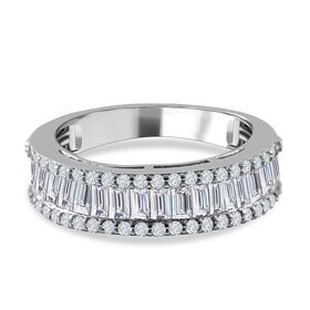 Lustro Stella - Weißer Zirkonia Ring, 925 Silber rhodiniert (Größe 20.00) ca. 2.73 ct