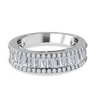 Lustro Stella - Weißer Zirkonia Ring, 925 Silber rhodiniert (Größe 20.00) ca. 2.73 ct